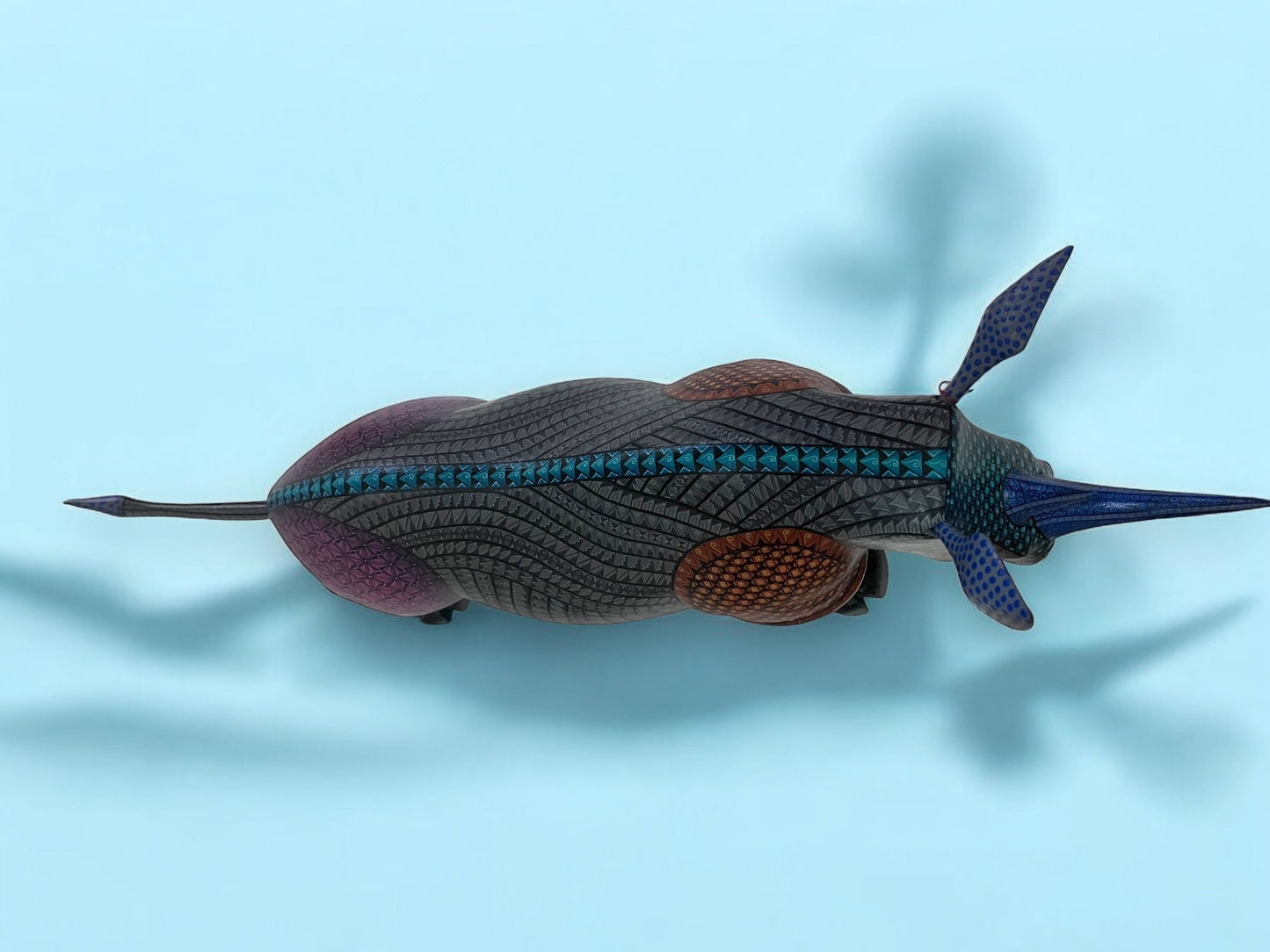 figura de madera de Rinoceronte Alebrije