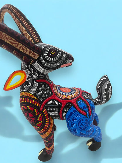 figura de madera de Cabra Alebrije