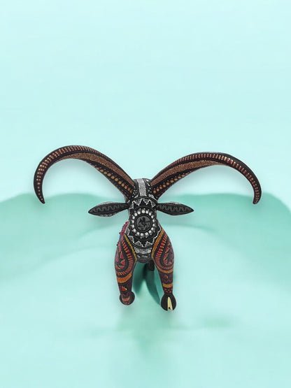 figura de madera de Cabra Alebrije