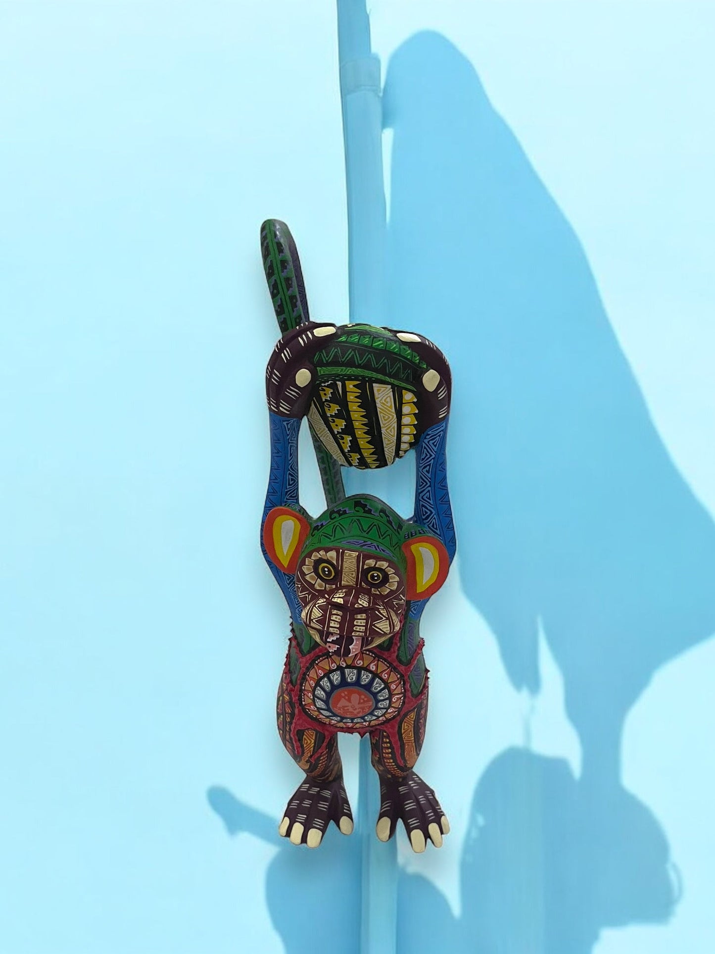 figura de madera de Mono Alebrije