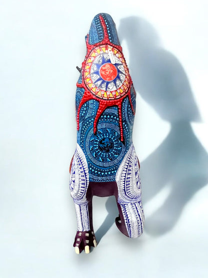 figura de madera de Coyote Alebrije