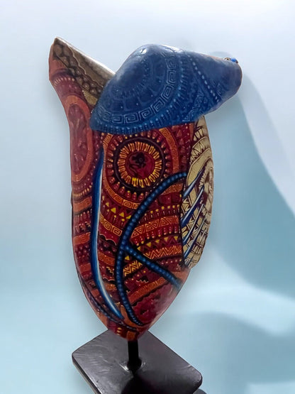 figura de madera de Alebrije en Forma de corazón