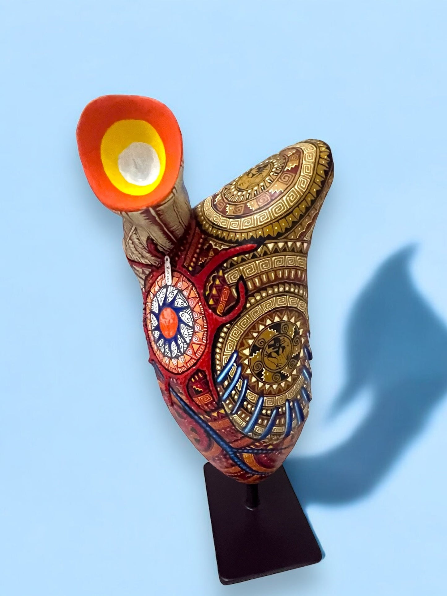figura de madera de Alebrije en Forma de corazón