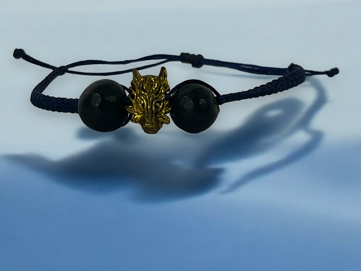 Pulsera Ajustable con Cabeza de Lobo