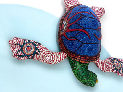 Alebrije de Tortuga Marina con Detalles Intrincados