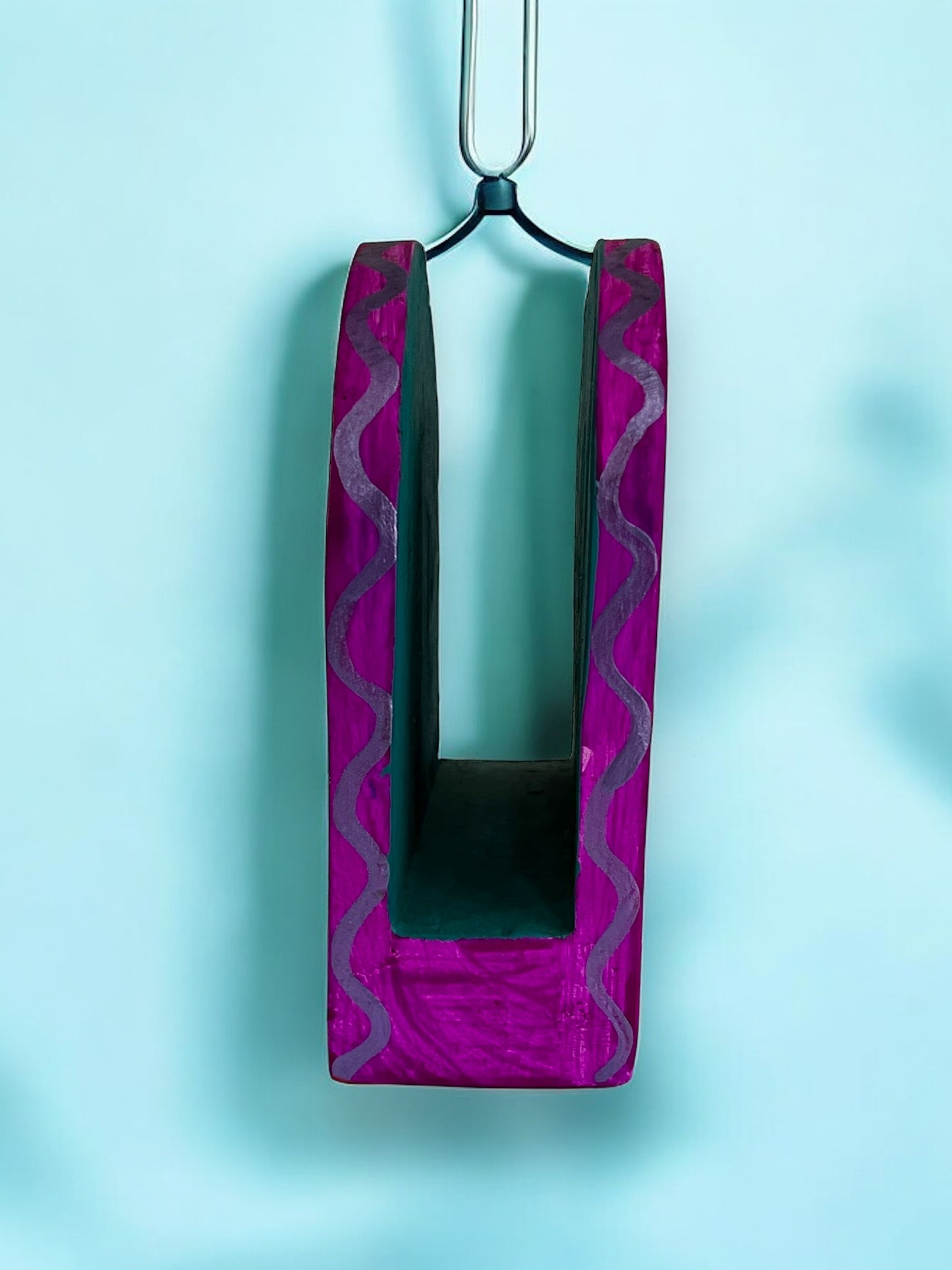 Porta-Servilletas Artesanal de Madera con Flores Rosas