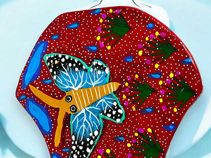 Cruz Artesanal Pintada a Mano con Animales