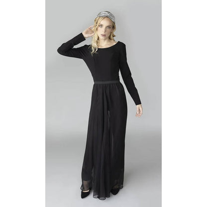 Pantalones de gasa negros