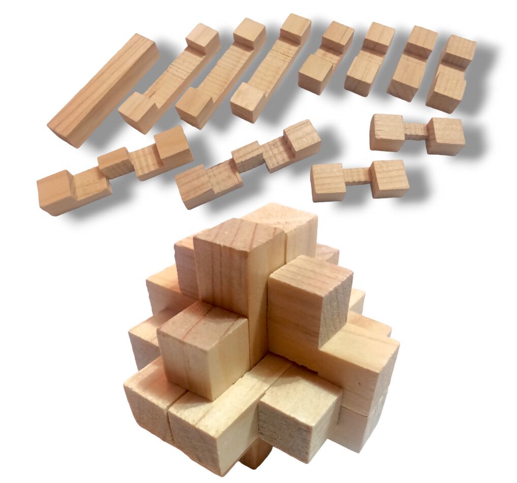 Cruceta doble, rompecabezas 3d de ingenio y habilidad mental