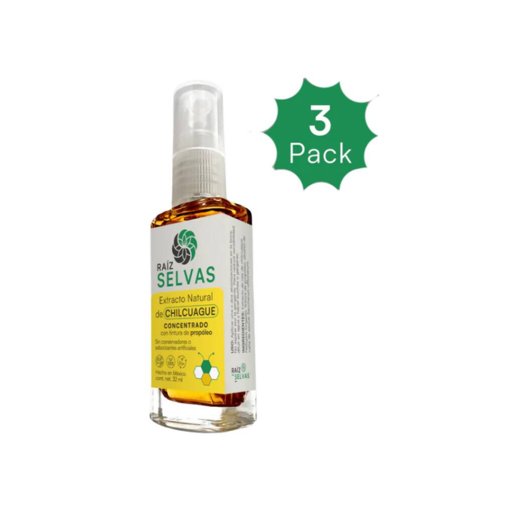 EXTRACTO DE CHILCUAGUE CONCENTRADO CON TINTURA DE PROPÓLEO 3 PACK