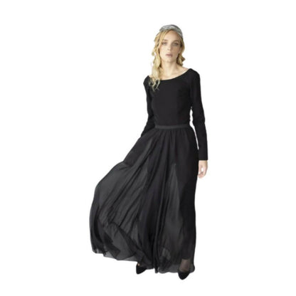 Pantalones de gasa negros