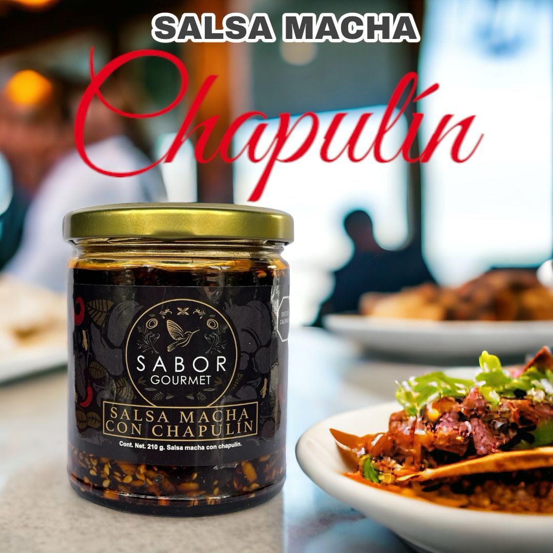 Salsa macha con chapulín