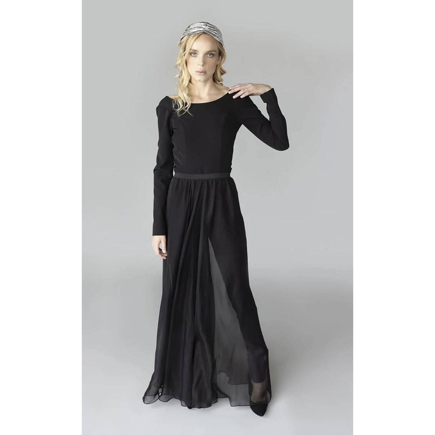 Pantalones de gasa negros