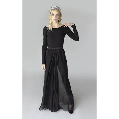 Pantalones de gasa negros