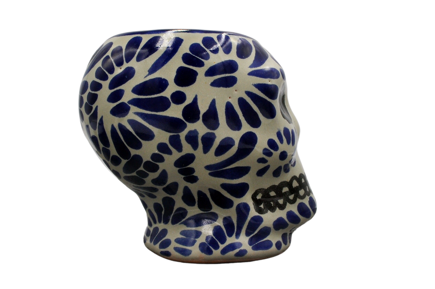 Juego de 3 Caballitos de 2oz (59ml) de Talavera en forma de Calavera Sin Base