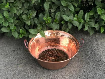 Cazo de Cobre Martillado de 7.5L (253.6oz) Cazo para Carnitas, Mermeladas 12.5in (32cm) in diameter