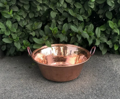 Cazo de Cobre Martillado de 7.5L (253.6oz) Cazo para Carnitas, Mermeladas 12.5in (32cm) in diameter