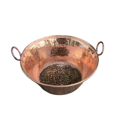 Cazo de Cobre Martillado de 7.5L (253.6oz) Cazo para Carnitas, Mermeladas 12.5in (32cm) in diameter