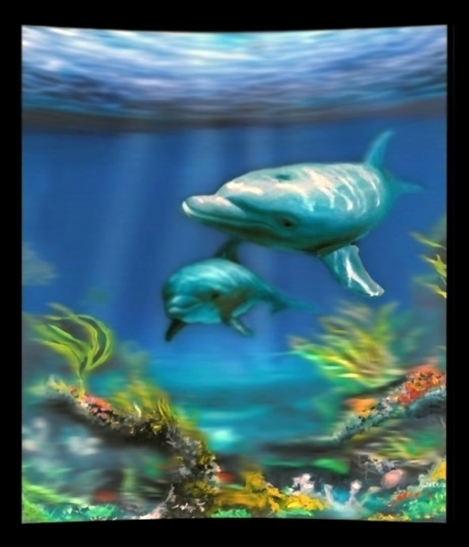 Cuadro "Delfines en el Abismo"