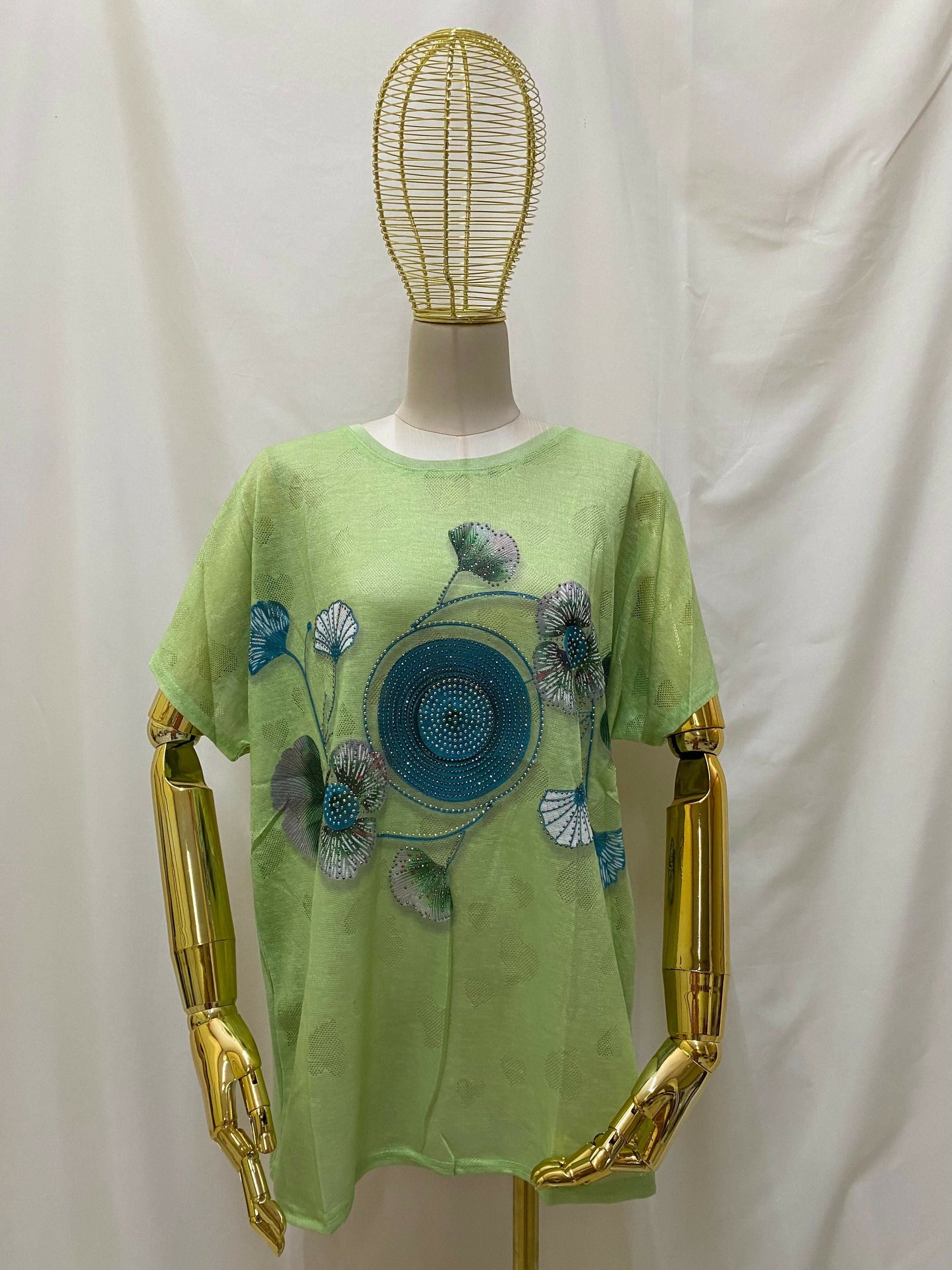 Playera Dibujo Espiral Flores