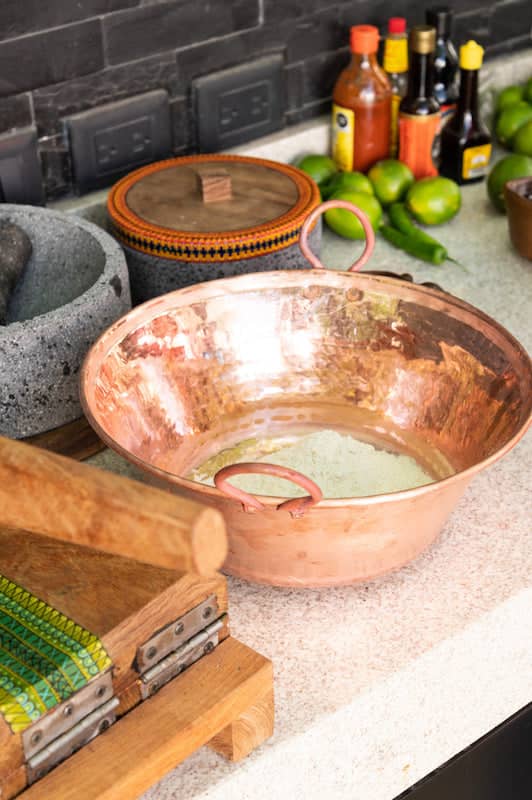 Hecho al Ordenar Cazo de Cobre Martillado de 9 Litros