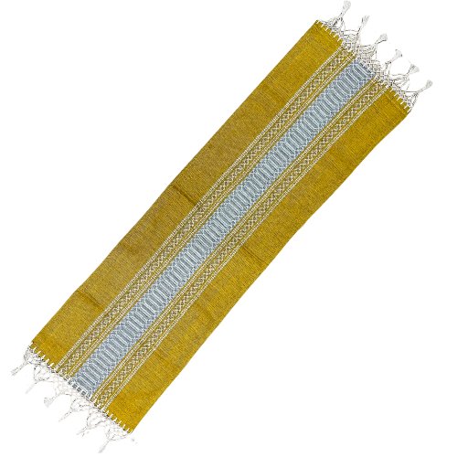 Mantel mexicano "Camino de Mesa" hecho a mano 59x15.7 pulgadas - Telar de pedal y chicote