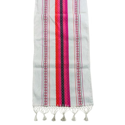 Mantel mexicano "Camino de Mesa" hecho a mano 59x15.7 pulgadas - Telar de pedal y chicote