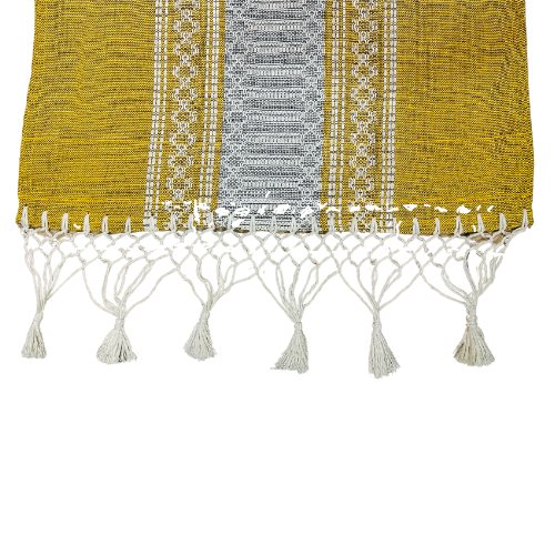 Mantel mexicano "Camino de Mesa" hecho a mano 59x15.7 pulgadas - Telar de pedal y chicote