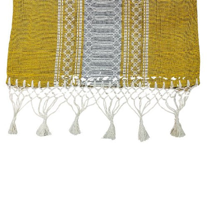 Mantel mexicano "Camino de Mesa" hecho a mano 59x15.7 pulgadas - Telar de pedal y chicote