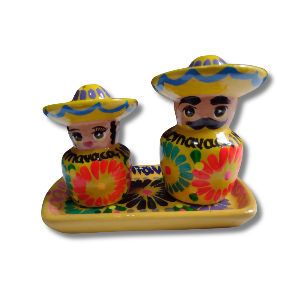 Set de Salero y Pimentero de Pareja Mexicana