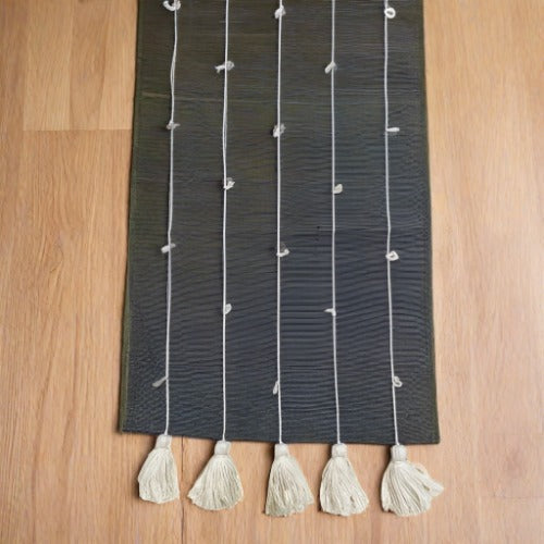 Mantel mexicano "Camino de Mesa" hecho a mano 59x15.7 pulgadas - Telar de pedal y chicote