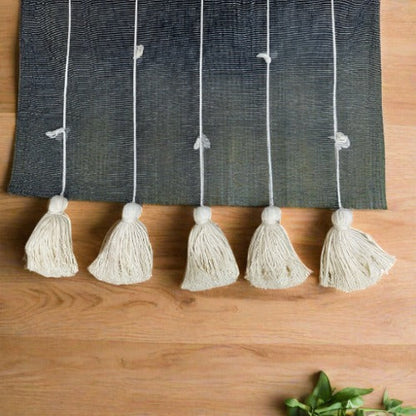 Mantel mexicano "Camino de Mesa" hecho a mano 59x15.7 pulgadas - Telar de pedal y chicote