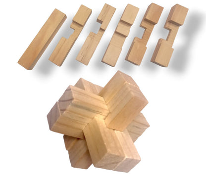 Cruceta, rompecabezas 3D de ingenio y habilidad mental