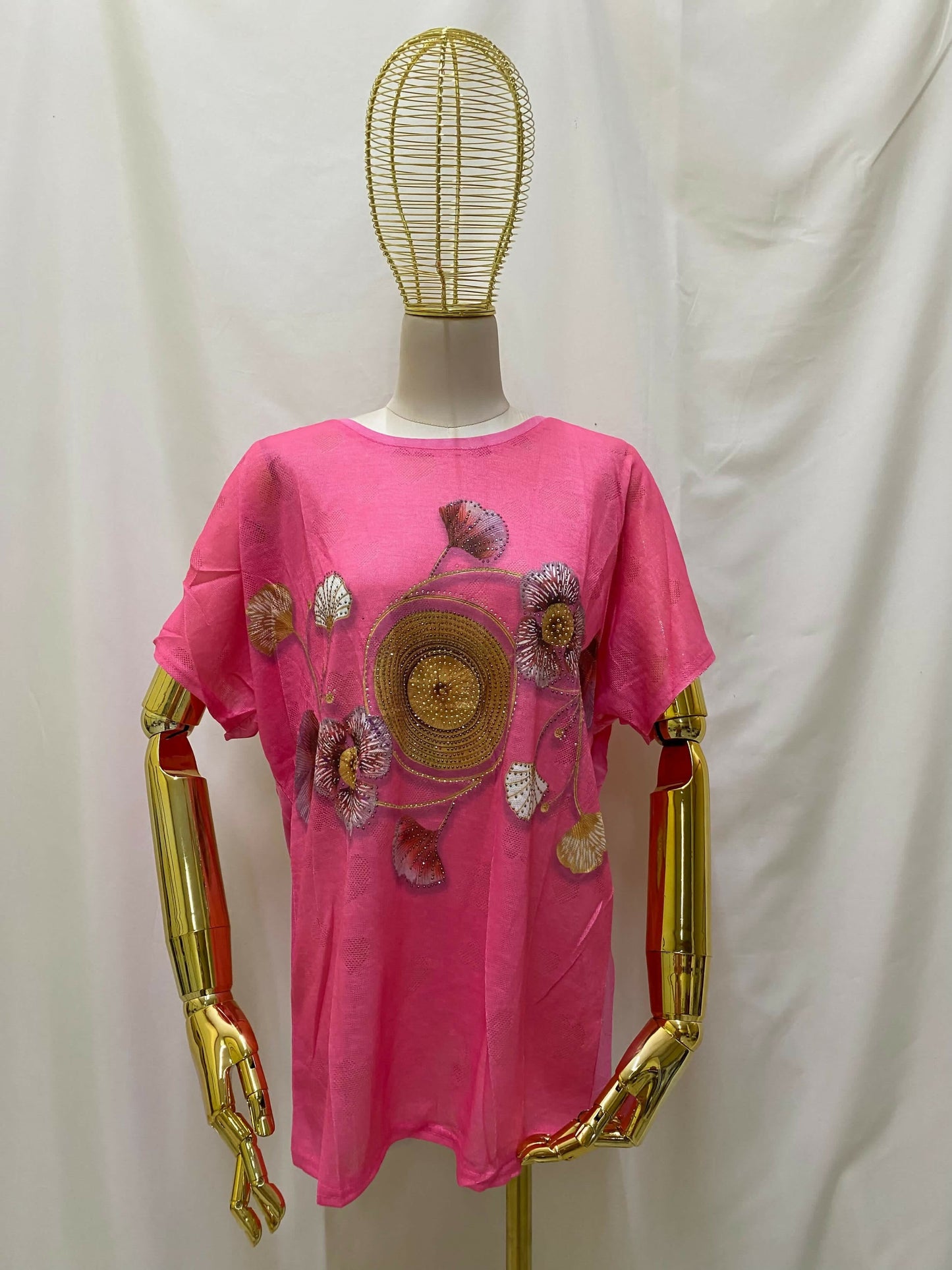 Playera Dibujo Espiral Flores